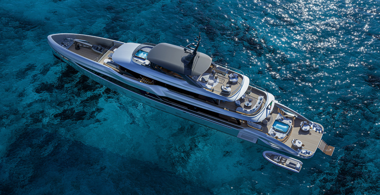 Baglietto Project53 yacht aerial