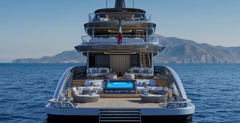 Baglietto Project53 yacht aft
