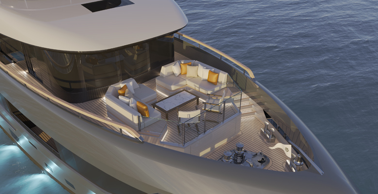 Bering 130 yacht explorer owner's deck