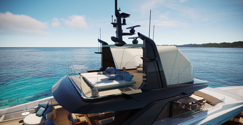Maiora M|53 yacht observatory deck